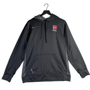 Nike Therma-Fit Black Hoodie‎ Men’s L North Central College Football Sweatshirt